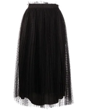 RED Valentino プリーツスカート（ブラック） - サムネイル1