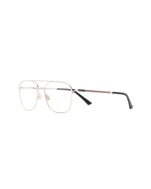 Gucci Eyewear パイロットフレーム ツートーン眼鏡（ゴールド） - サムネイル3