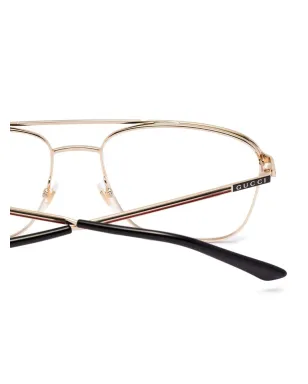 Gucci Eyewear パイロットフレーム ツートーン眼鏡（ゴールド） - サムネイル4