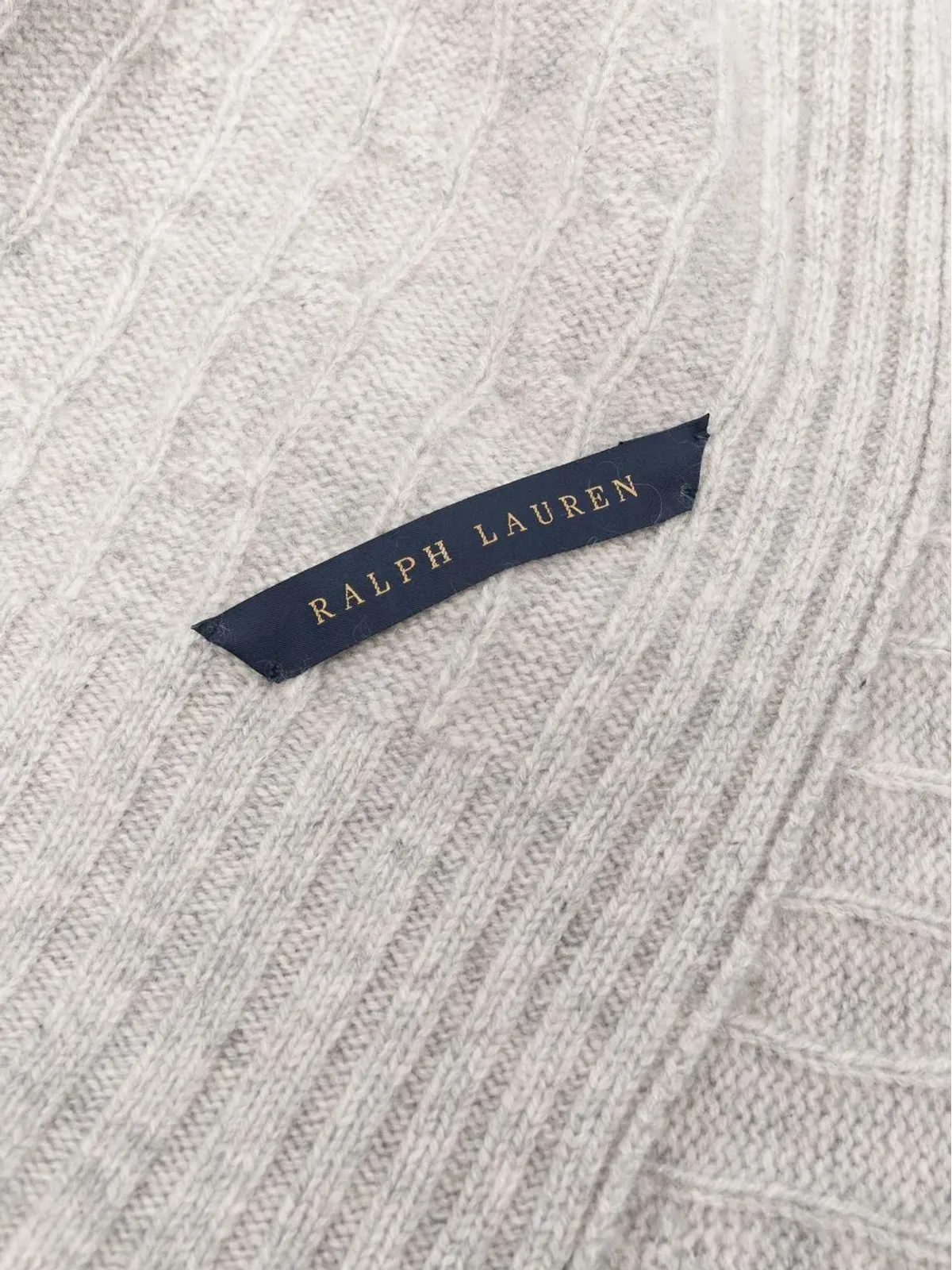 Ralph Lauren Home カシミヤ ケーブルニット ブランケット - 画像2