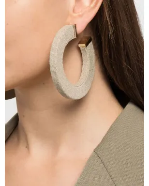 Jacquemus 大きなファブリックフープピアス - サムネイル2