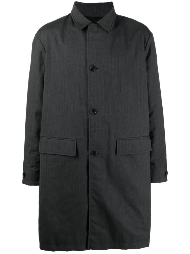 Prada Pre-Owned Prada Pre-Owned 1990年代リバーシブル膝丈コート - ブラックの商品画像