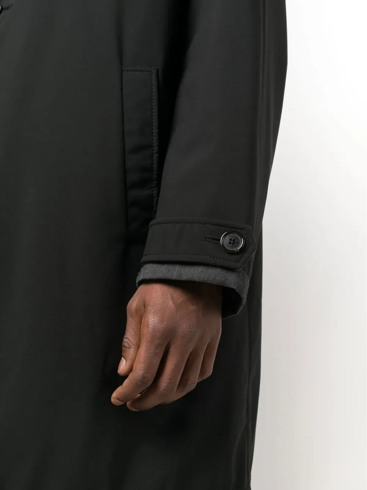 Prada Pre-Owned 1990年代リバーシブル膝丈コート - ブラック - 画像5