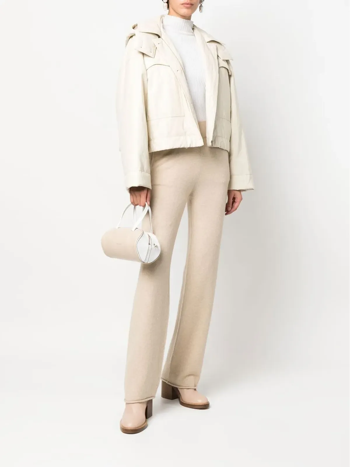 Manu Atelier シリンダー型ツートーン・トート - 画像2