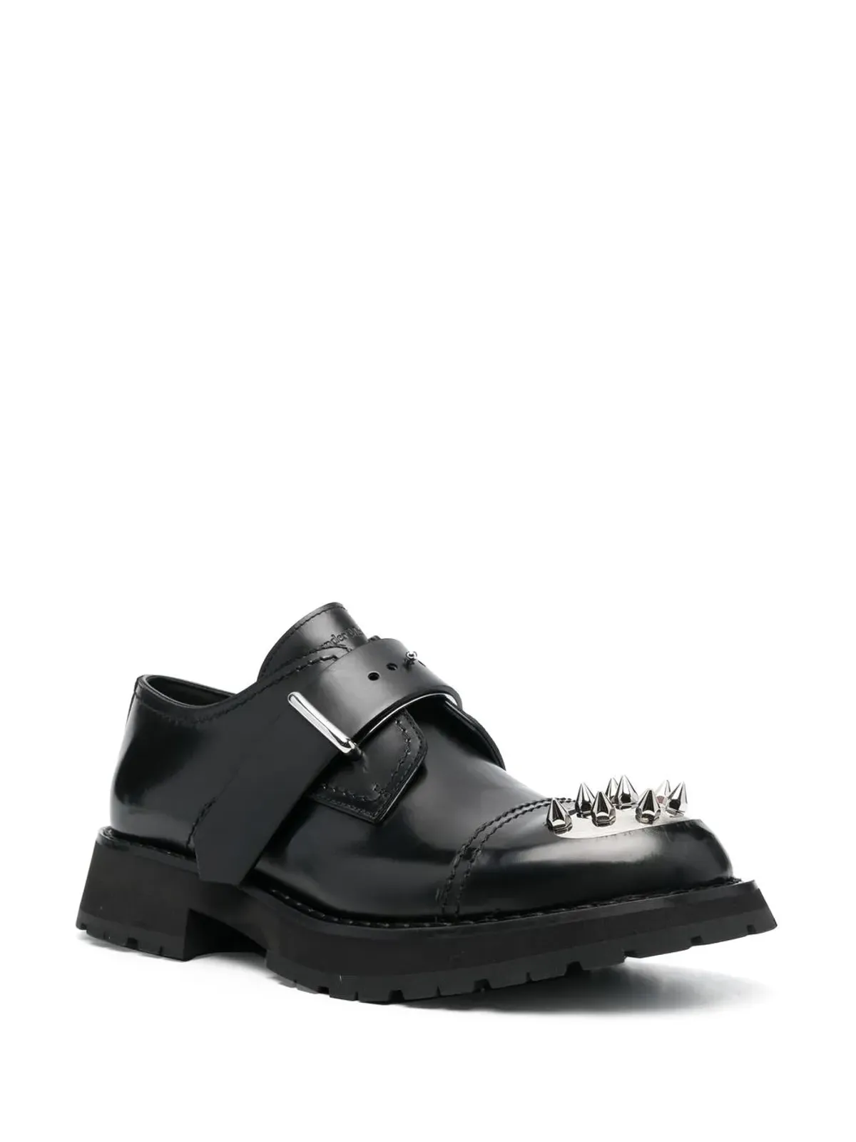 Alexander McQueen スタッズ付きトゥキャップモンクシューズ - 画像2