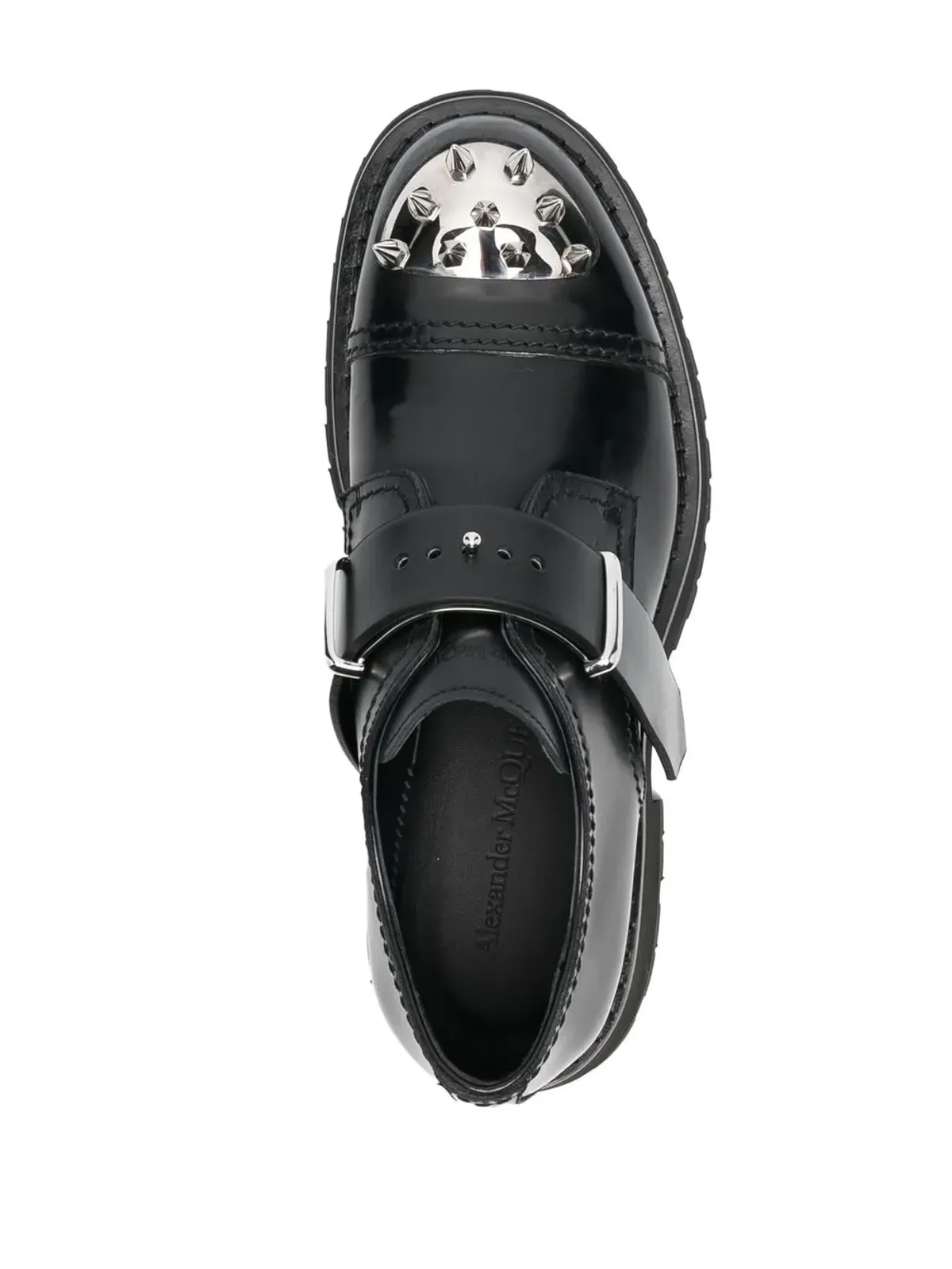 Alexander McQueen スタッズ付きトゥキャップモンクシューズ - 画像4
