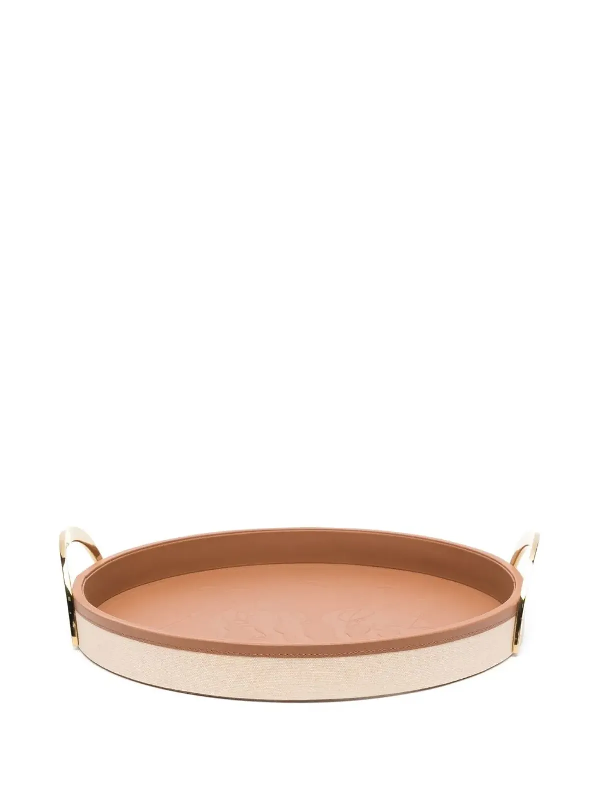 Ralph Lauren Home Garrett レザー エンボスプリント トレイ - 画像2