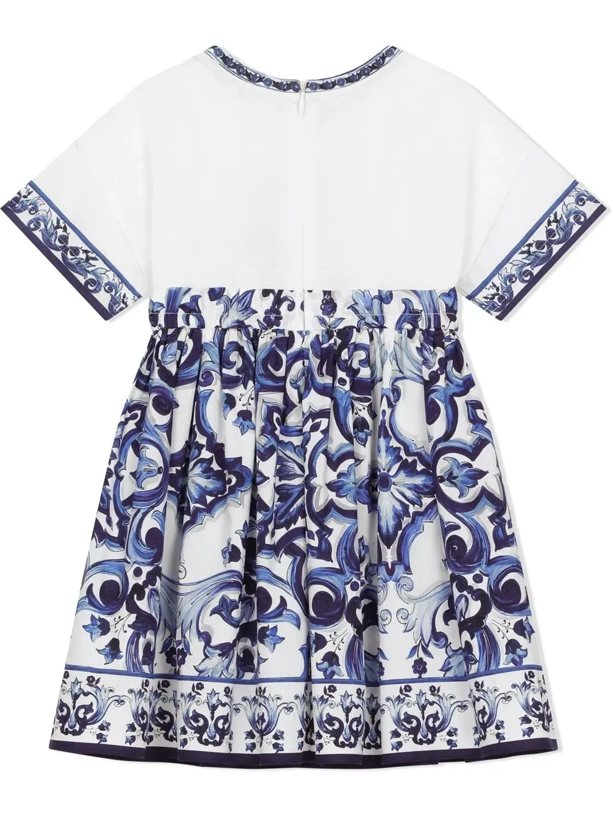 Dolce & Gabbana Kids マジョリカプリント コットンワンピース - 画像2