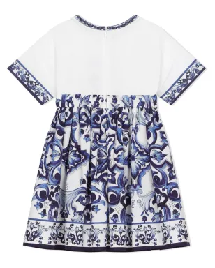Dolce & Gabbana Kids マジョリカプリント コットンワンピース - サムネイル2