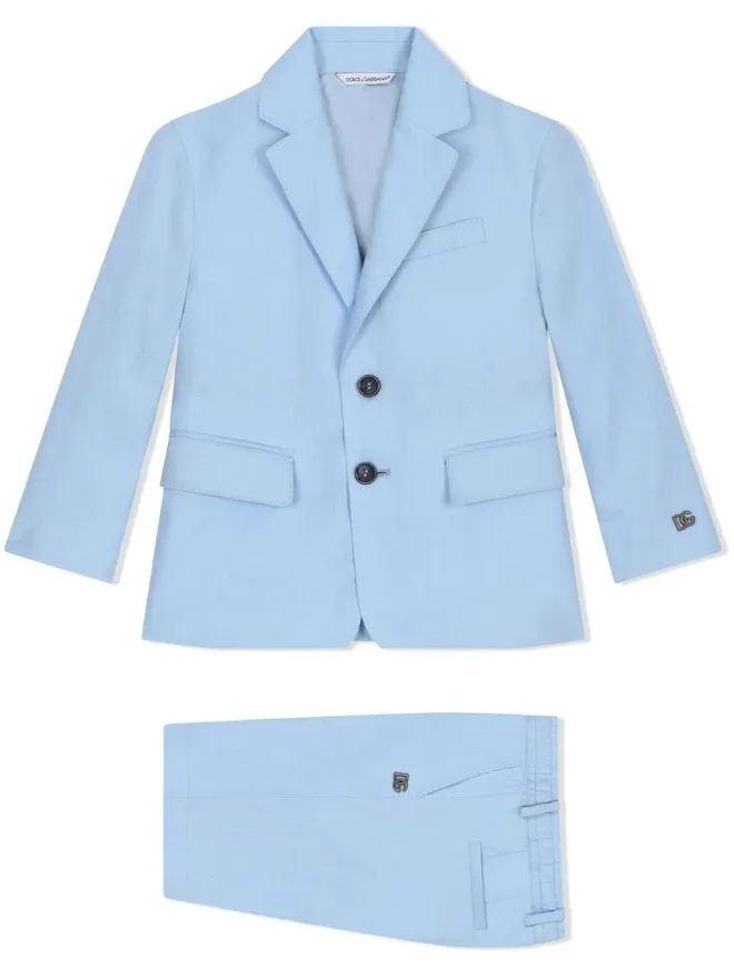 Dolce & Gabbana Kids Dolce & Gabbana Kids シングルブレスト リネン スーツの商品画像