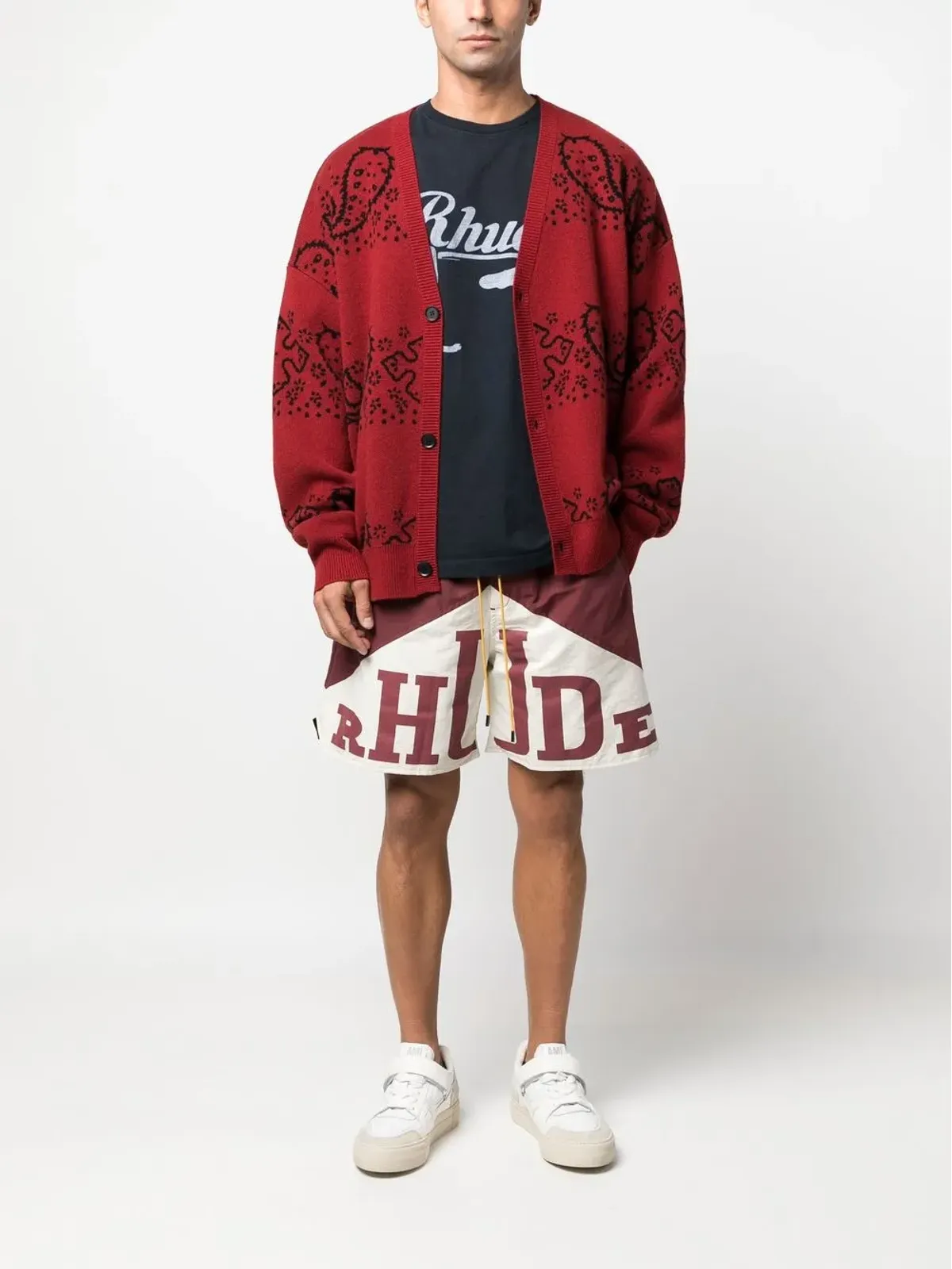 RHUDE バンダナ柄ジャカード カーディガン - 画像2
