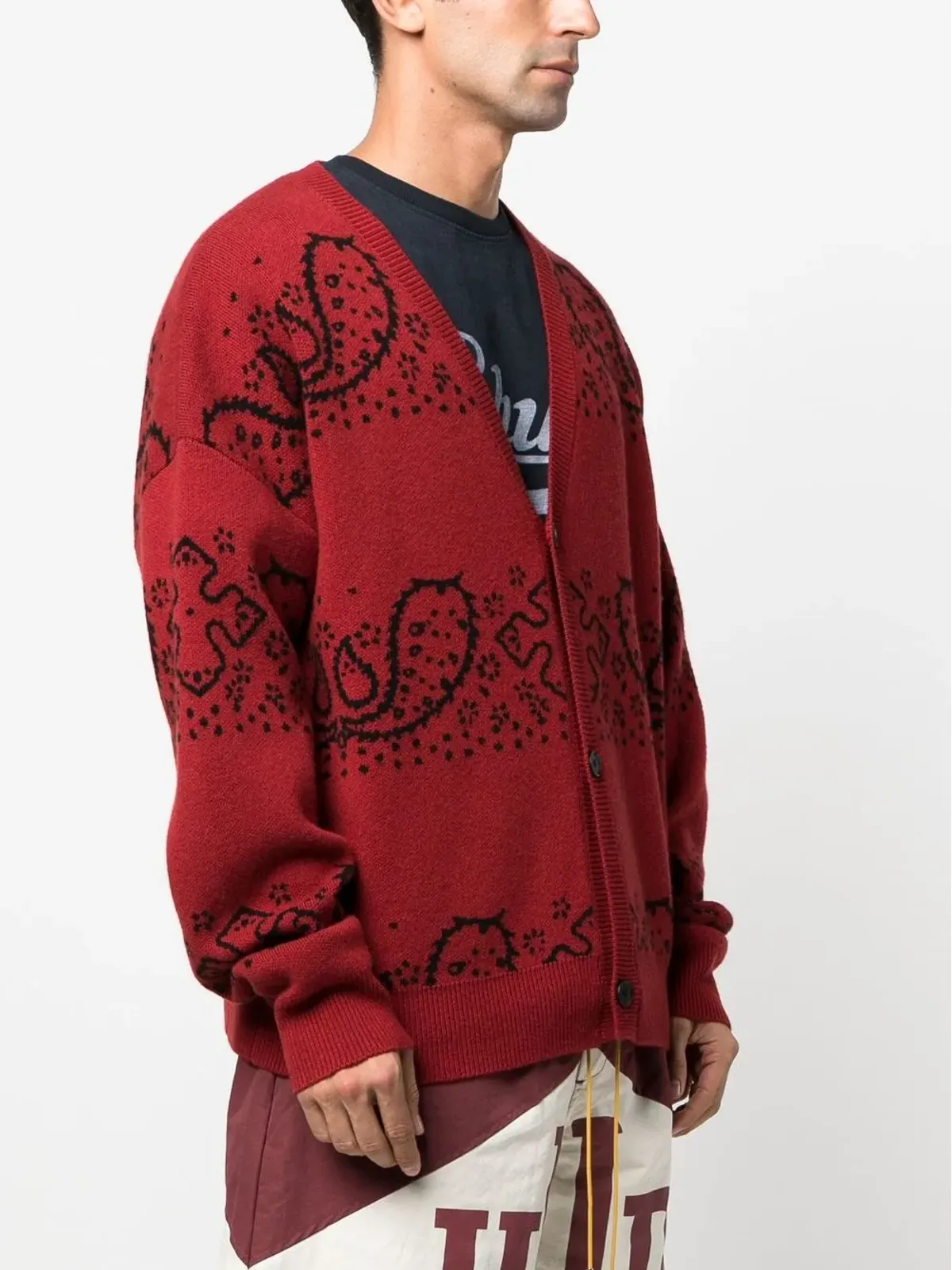 RHUDE バンダナ柄ジャカード カーディガン - 画像3
