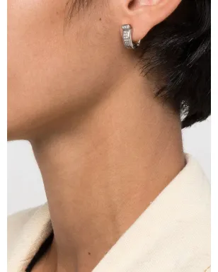 Ferragamo Gancini crystal-embellished hoop earrings - Silver - サムネイル2