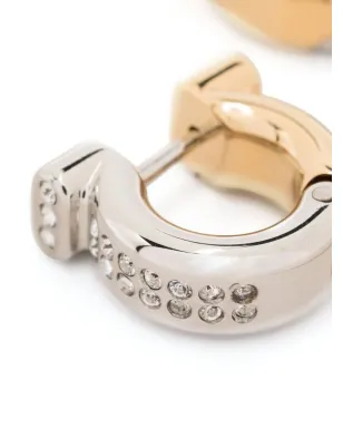 Ferragamo Gancini crystal-embellished hoop earrings - Silver - サムネイル3