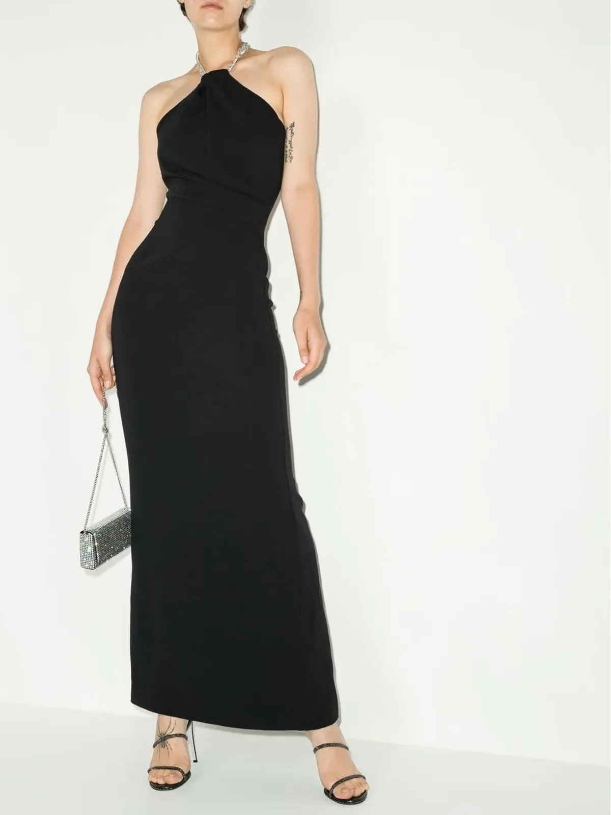 Solace London Riva crystal-embellished gown - Black - 画像2