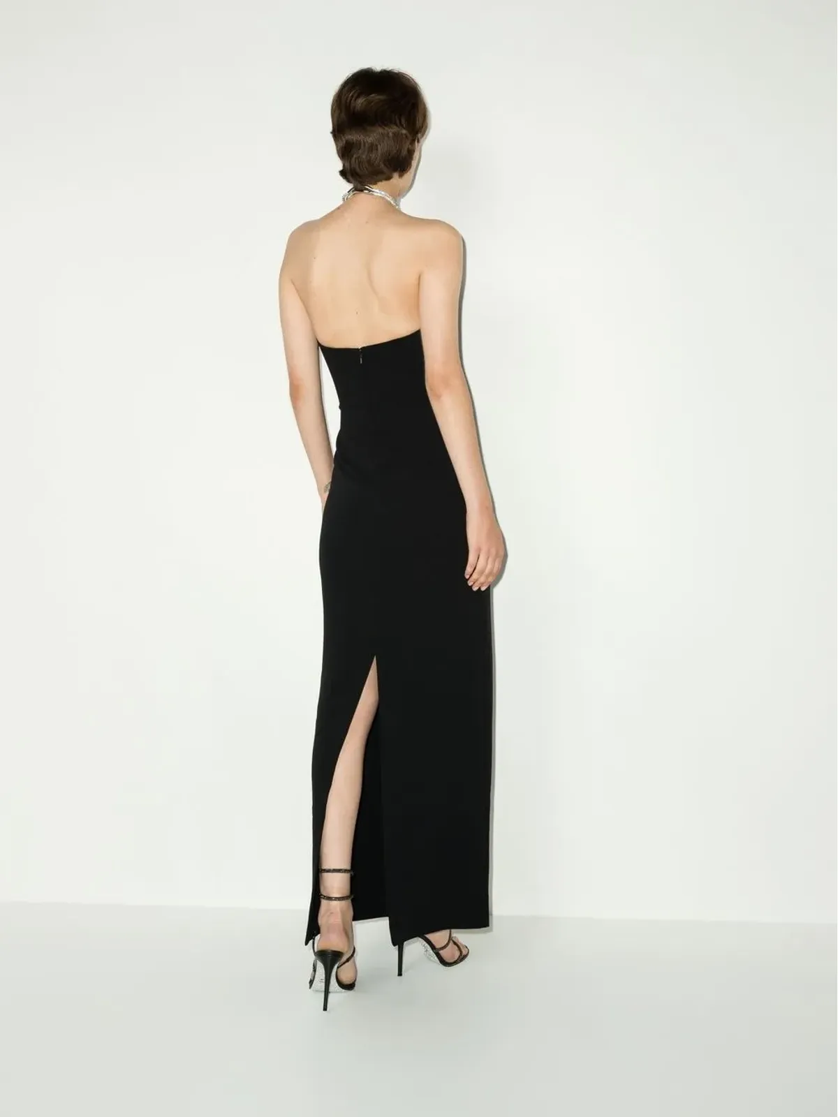 Solace London Riva crystal-embellished gown - Black - 画像3