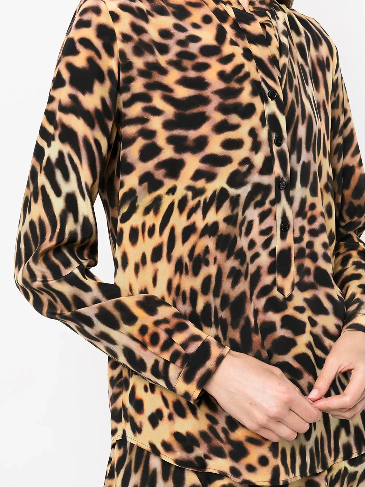 Stella McCartney チーター柄シルクシャツ - 画像5