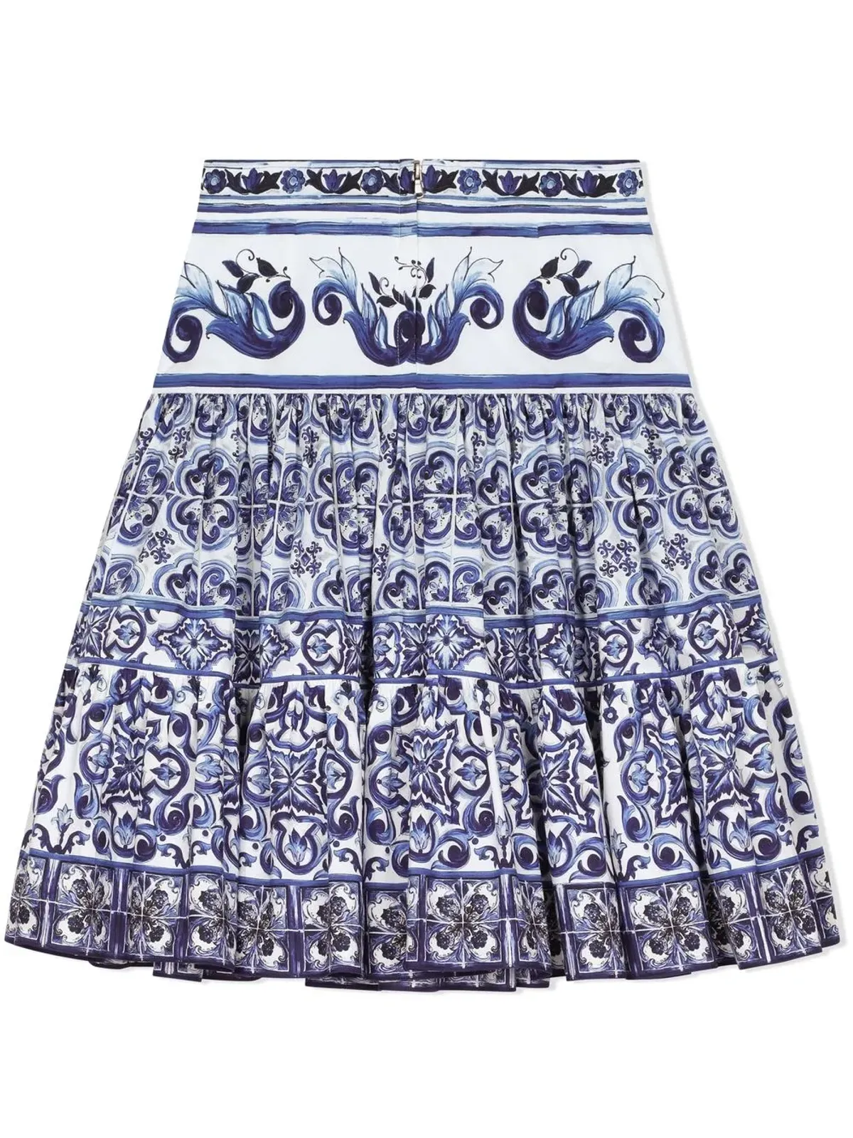 Dolce & Gabbana Kids Majolica-print poplin skirt - Majolicaプリントのポプリンスカート - 画像2