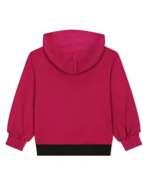 Dolce & Gabbana Kids ロゴ入りウエストバンド ジップアップフーディー - レッド - サムネイル2