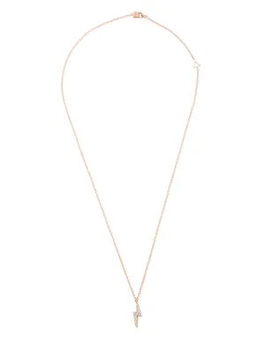 MARIA TASH 18K ローズゴールド ライトニングボルト ダイヤモンド ネックレス - ピンク - サムネイル2