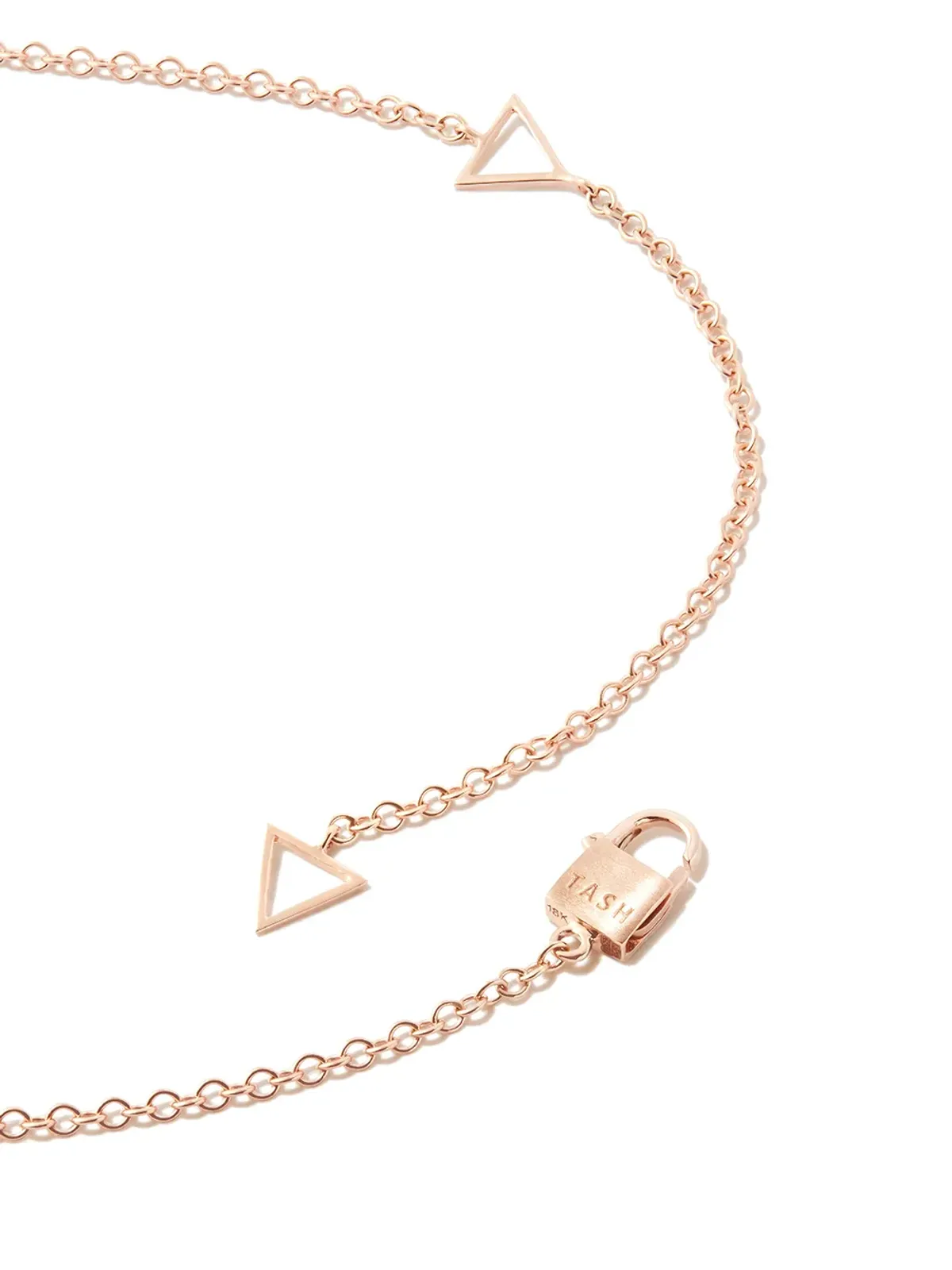 MARIA TASH 18K ローズゴールド ライトニングボルト ダイヤモンド ネックレス - ピンク - 画像3
