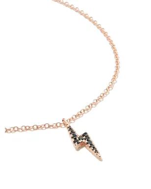 MARIA TASH 18K ローズゴールド ライトニングボルト ダイヤモンド ネックレス - ピンク - サムネイル4