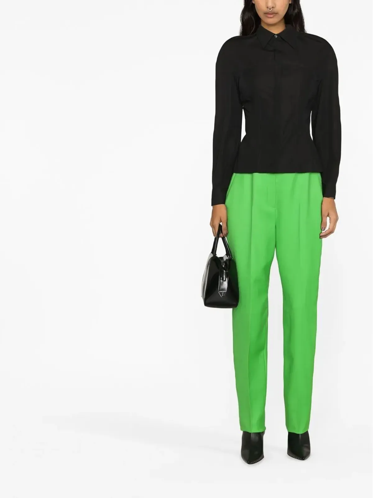 Alexander McQueen ウール シガレットカットパンツ - 画像2