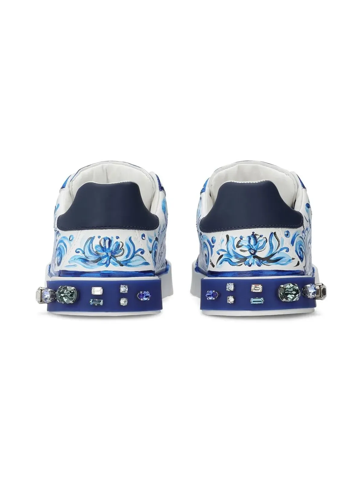 Dolce & Gabbana Kids ポルトフィーノ ライト マジョリカプリント スニーカー - White - 画像4
