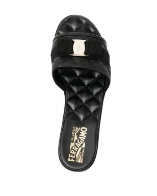 Ferragamo ヴァラ ボウ キルテッド スライド - サムネイル4