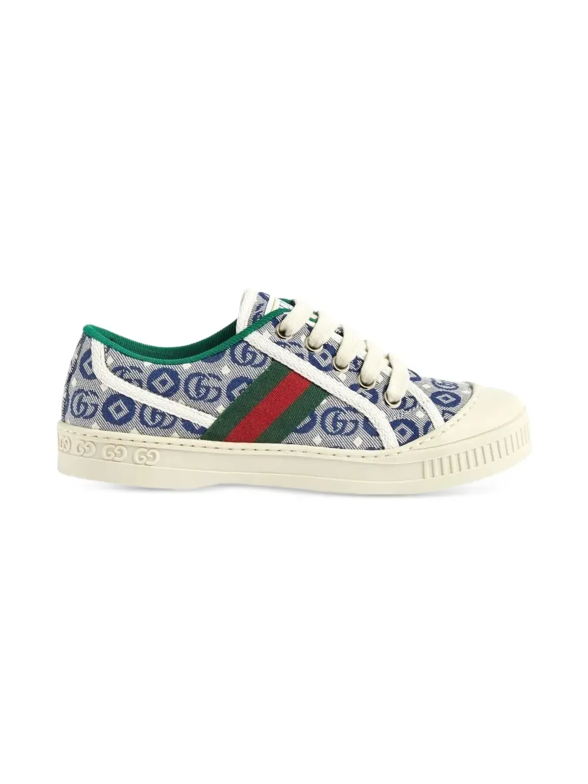 Gucci Kids 1977 テニス ジャカード柄スニーカー - Blue - 画像5