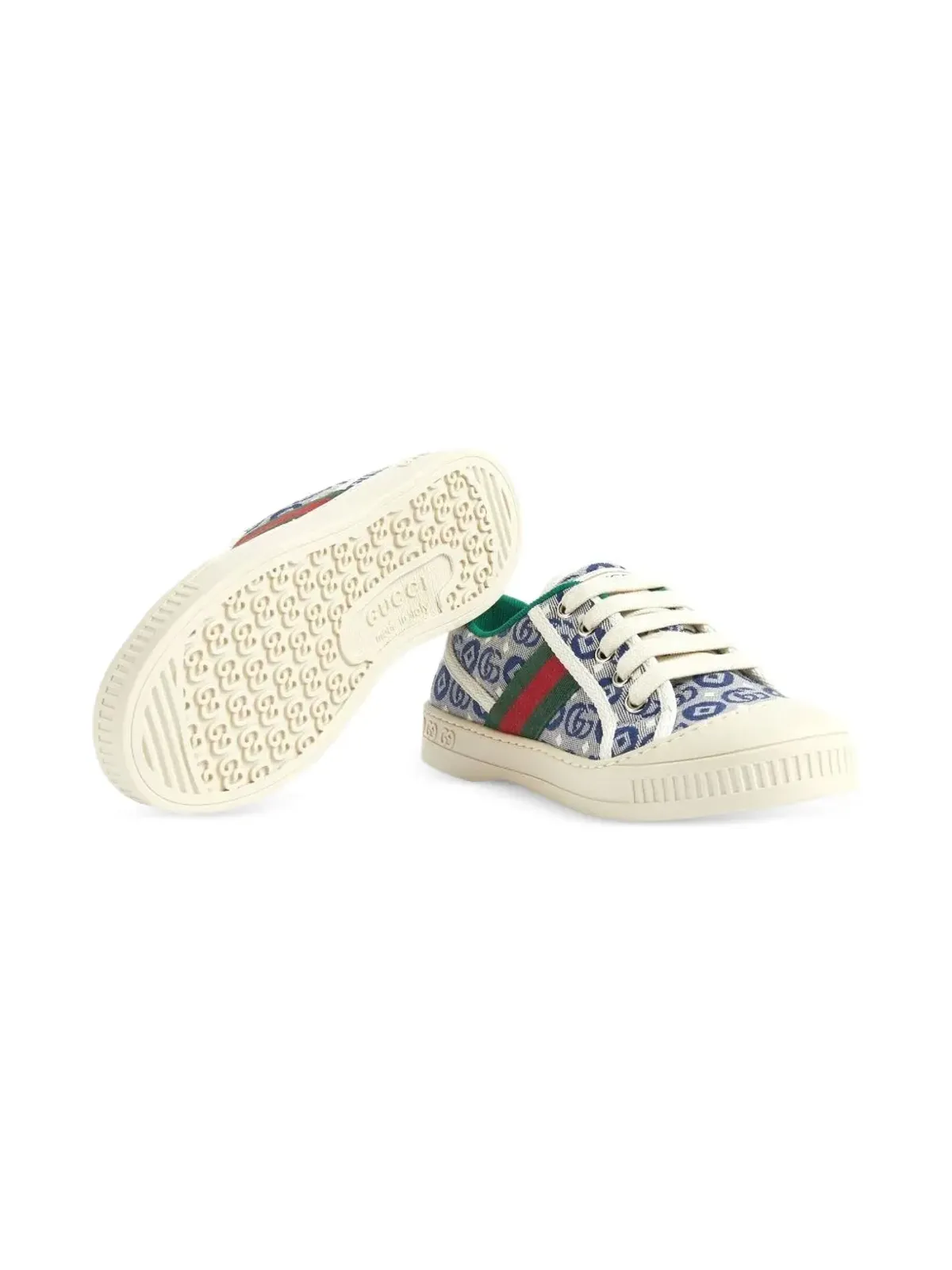 Gucci Kids 1977 テニス ジャカード柄スニーカー - Blue - 画像2