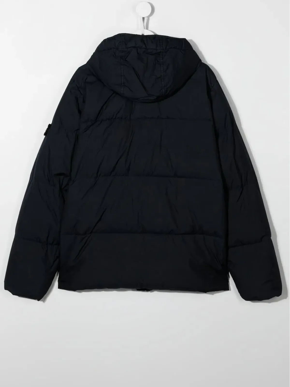 Stone Island Junior TEEN ロゴパッチ付きダウンコート - 画像2
