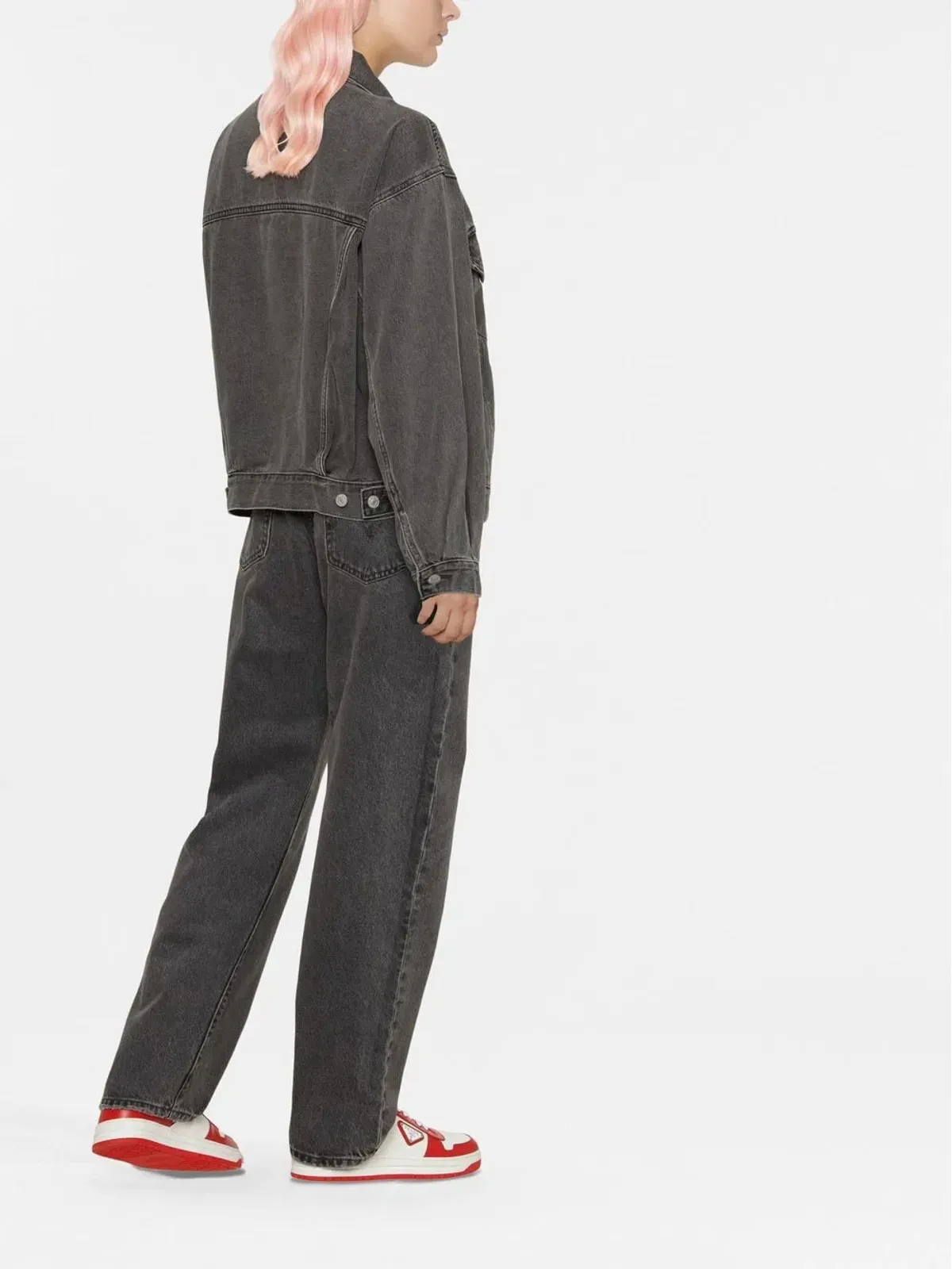 Levi's ボタンアップデニムジャケット - グレー - 画像4