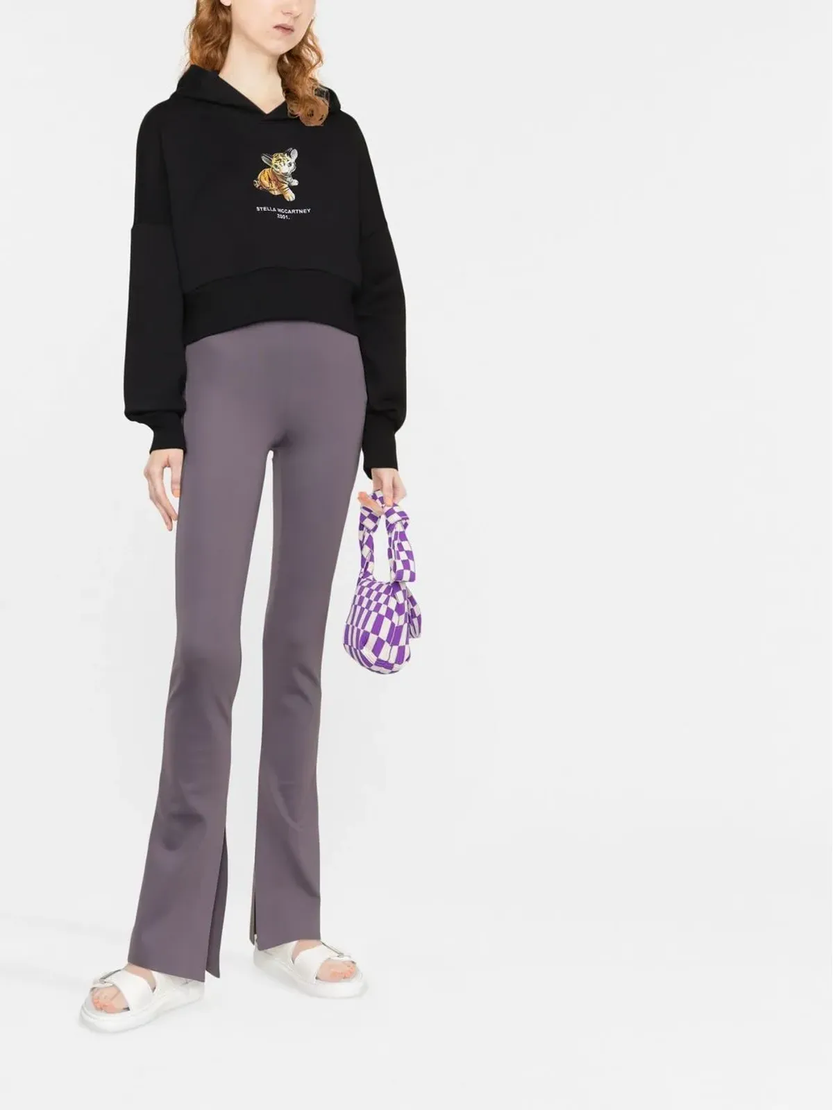Stella McCartney タイガープリント クロップドフーディ - 画像2