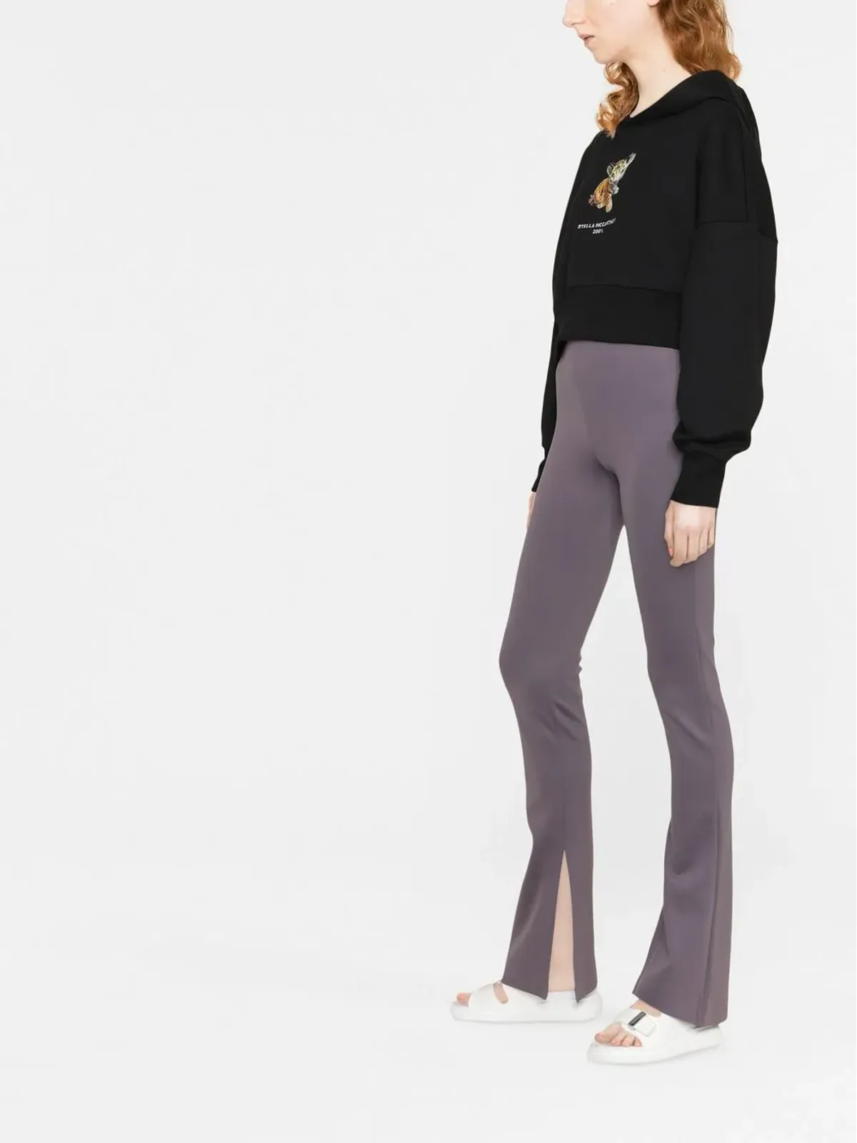 Stella McCartney タイガープリント クロップドフーディ - 画像3