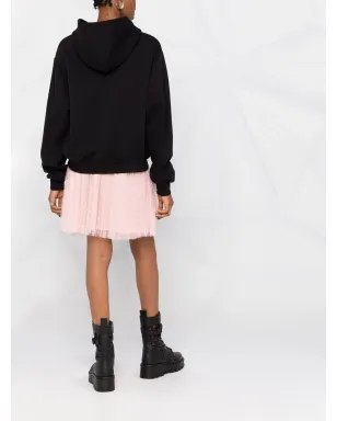 RED Valentino ポイントデスプリエ風チュールプリーツミニスカート - サムネイル4