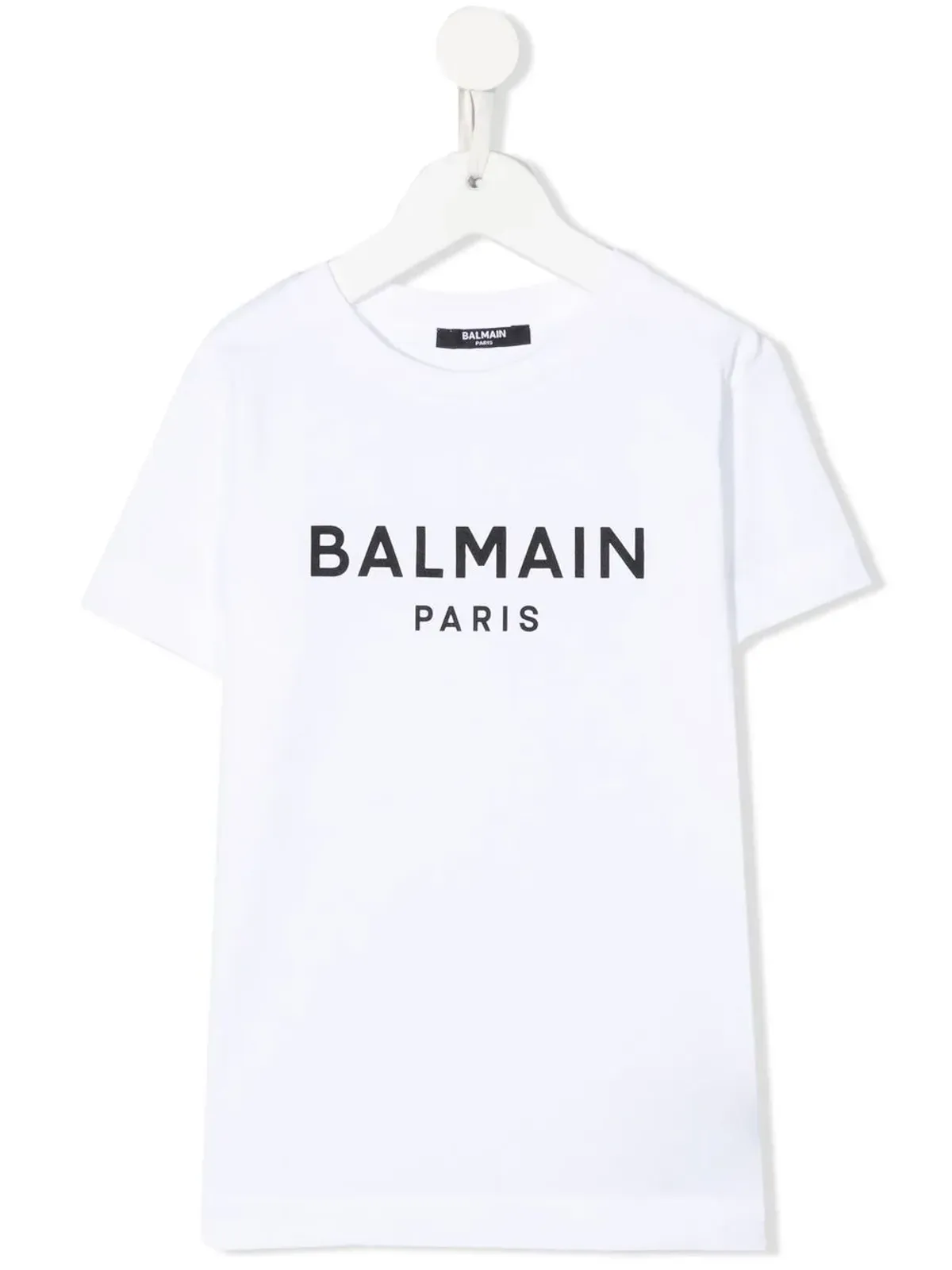 Balmain Kids logo crew-neck T-shirt - White - 画像1