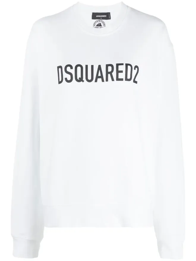 Dsquared2 DSQUARED2 ロゴプリント コットン スウェットシャツ - Whiteの商品画像