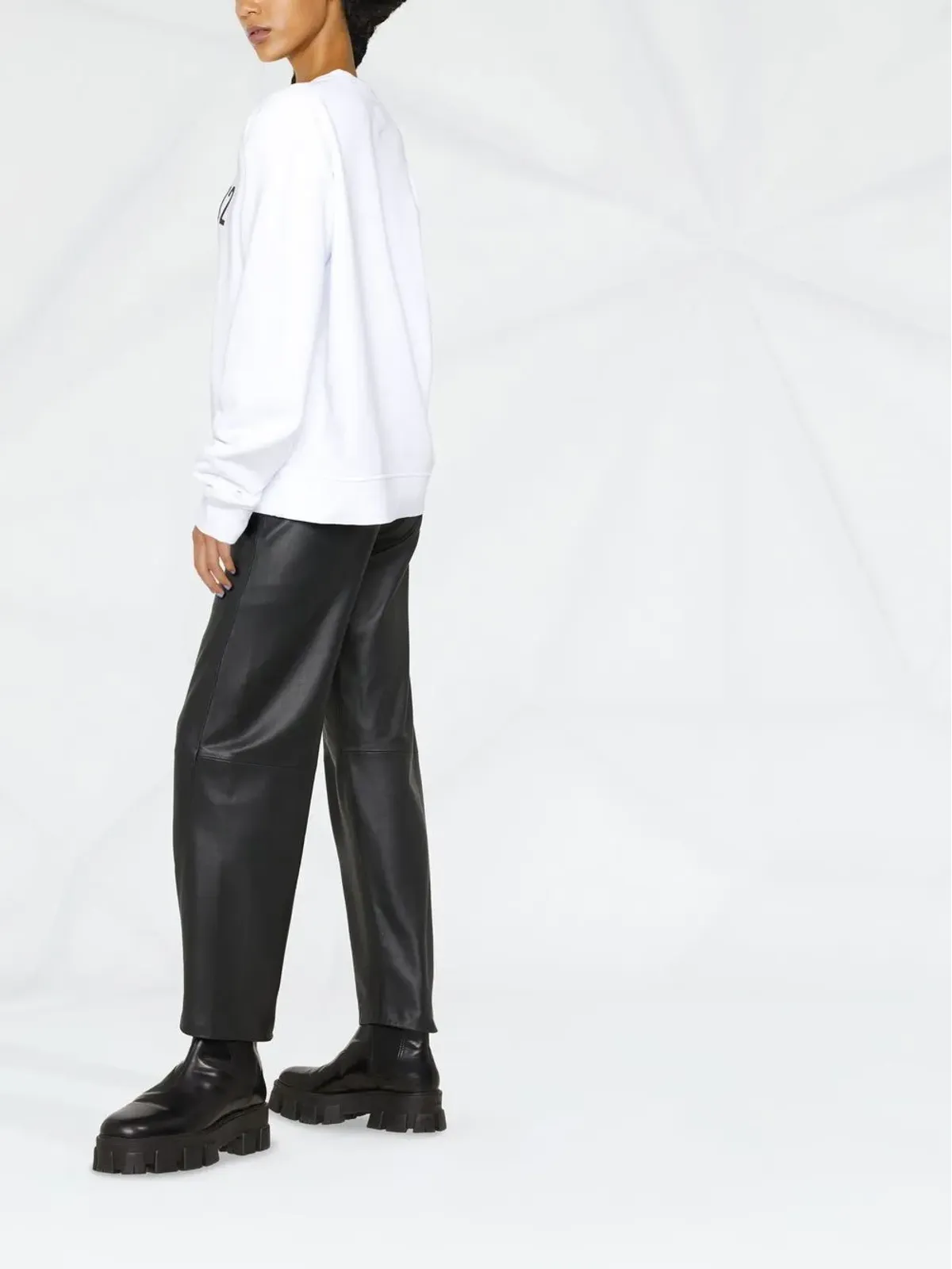 DSQUARED2 ロゴプリント コットン スウェットシャツ - White - 画像4