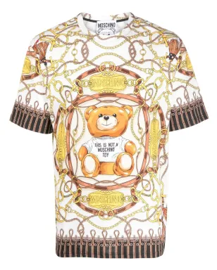 Moschino チェーンリンクプリント半袖Tシャツ ホワイト - サムネイル1