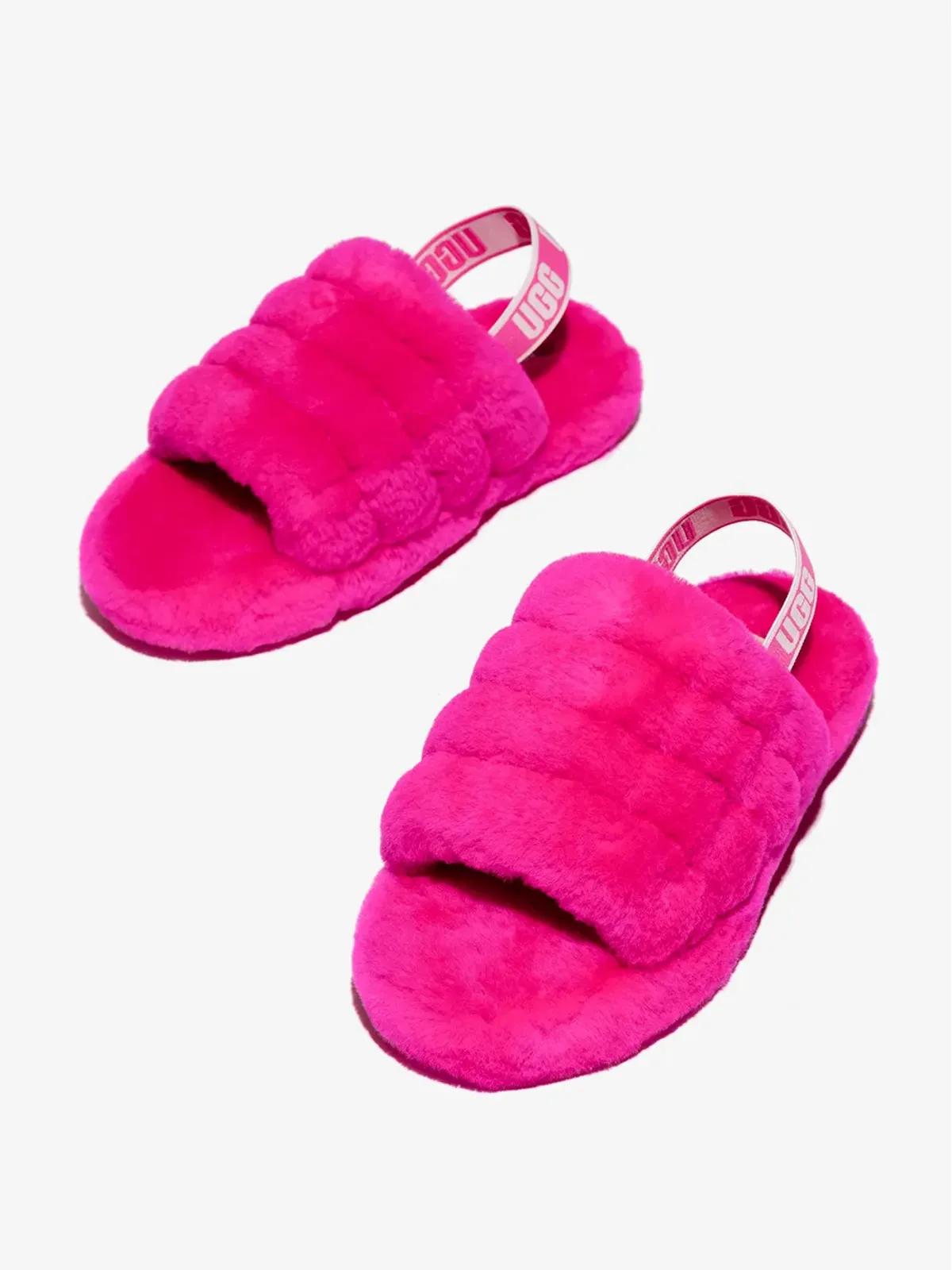UGG Kids Fluff Yeah shearling slides - Pink - 画像2