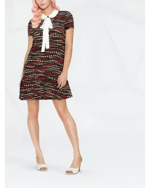 RED Valentino 星柄プリント半袖ドレス - サムネイル4