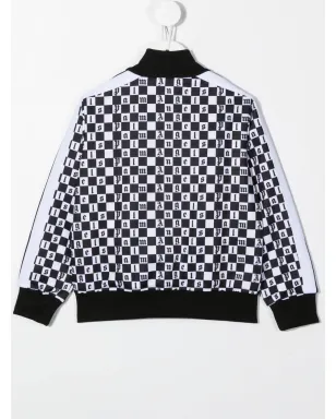 Palm Angels Kids ロゴチェックプリントジャケット - White - サムネイル2
