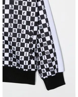 Palm Angels Kids ロゴチェックプリントジャケット - White - サムネイル3