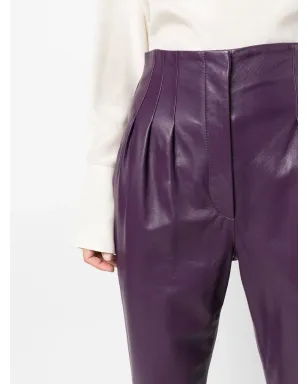 Alberta Ferretti テーパードレザーパンツ - サムネイル5