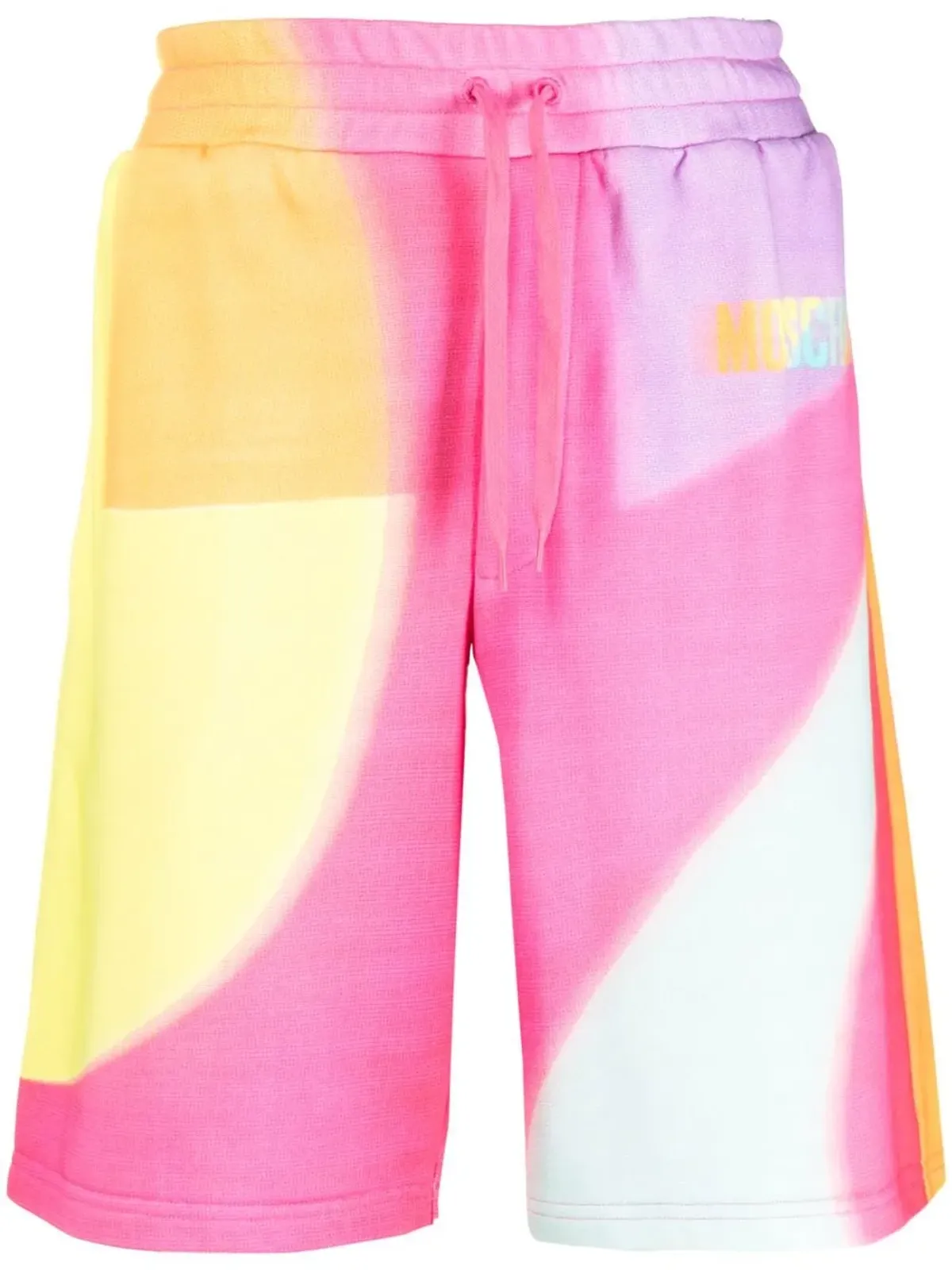 Moschino 虹色プリント トラックショーツ - 画像1