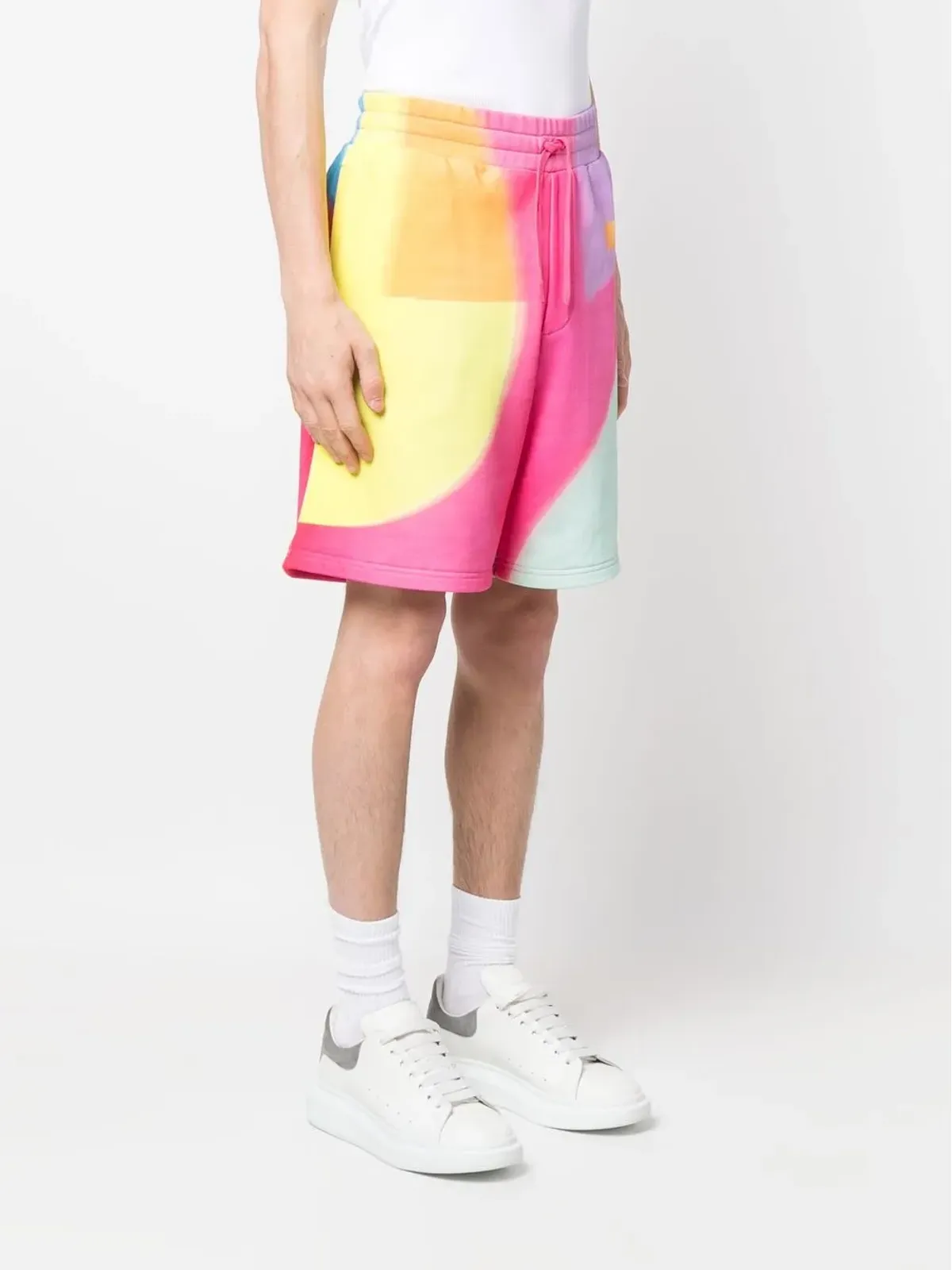 Moschino 虹色プリント トラックショーツ - 画像3