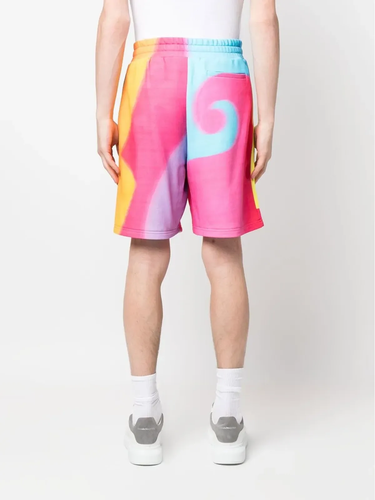 Moschino 虹色プリント トラックショーツ - 画像4
