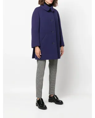 A.N.G.E.L.O. Vintage Cult 1960s ピーターパンカラー ボタン留め コート - 紫 - サムネイル3