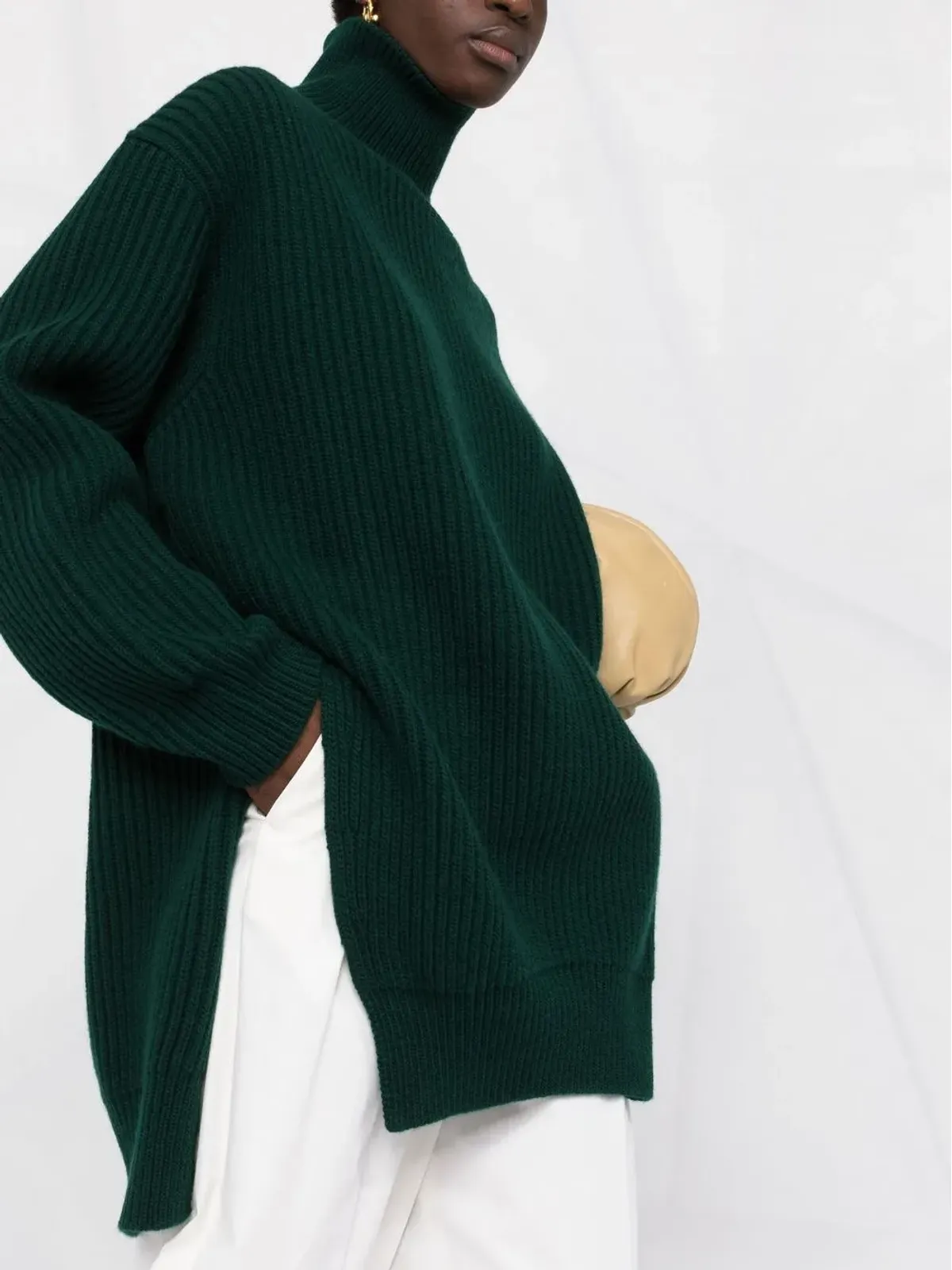 Jil Sander ロールネックリブ編みセーター - 画像5